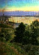 Eugene Jansson sommarafton pastell oil painting on canvas